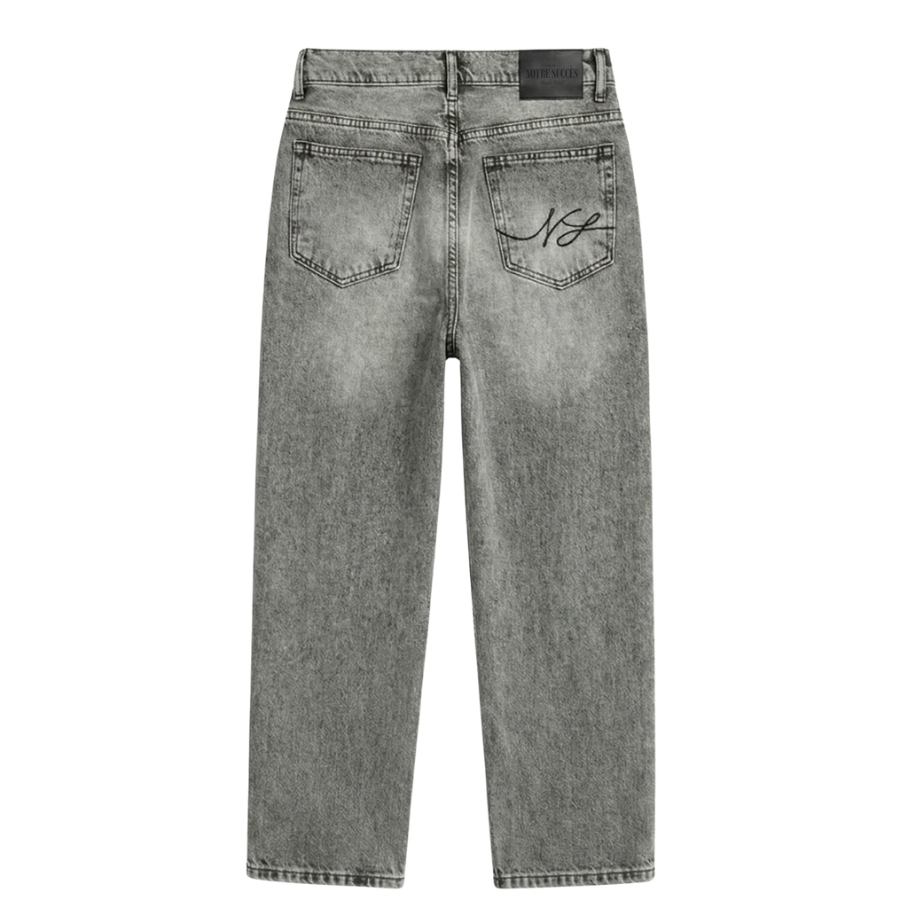Relaxed Straight Fit Jeans Grey